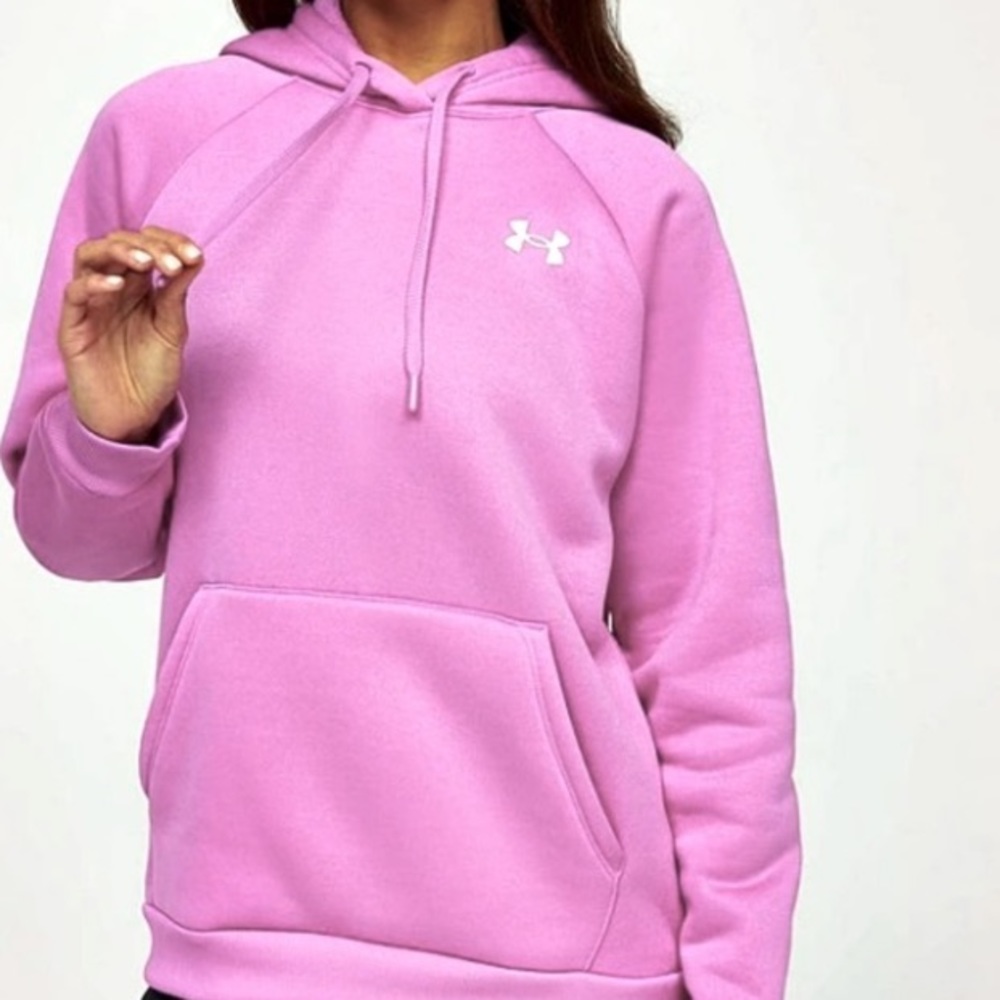UNDER ARMOUR Pink Kangaroo Pocket Hooded Sweatshirt NWOT